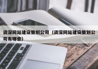 资深网站建设策划公司（资深网站建设策划公司有哪些）